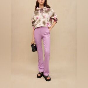 Maje Women’s Virgin Wool Blend Suit Trousers Pastel Mauve NWT Size 38 (US M)‎